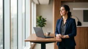 Professional navigating career challenges while managing bipolar disorder with resilience and determination