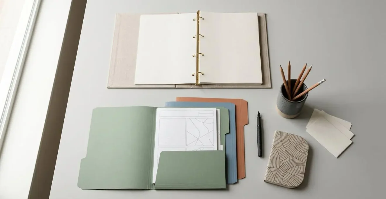 Healthcare documentation and patient advocacy materials arranged in organized workspace