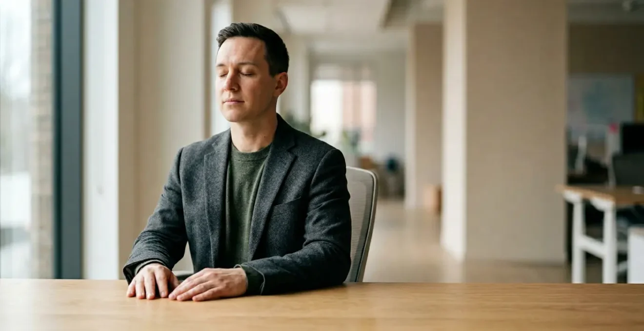 Professional environment depicting mental clarity and workplace stress management techniques