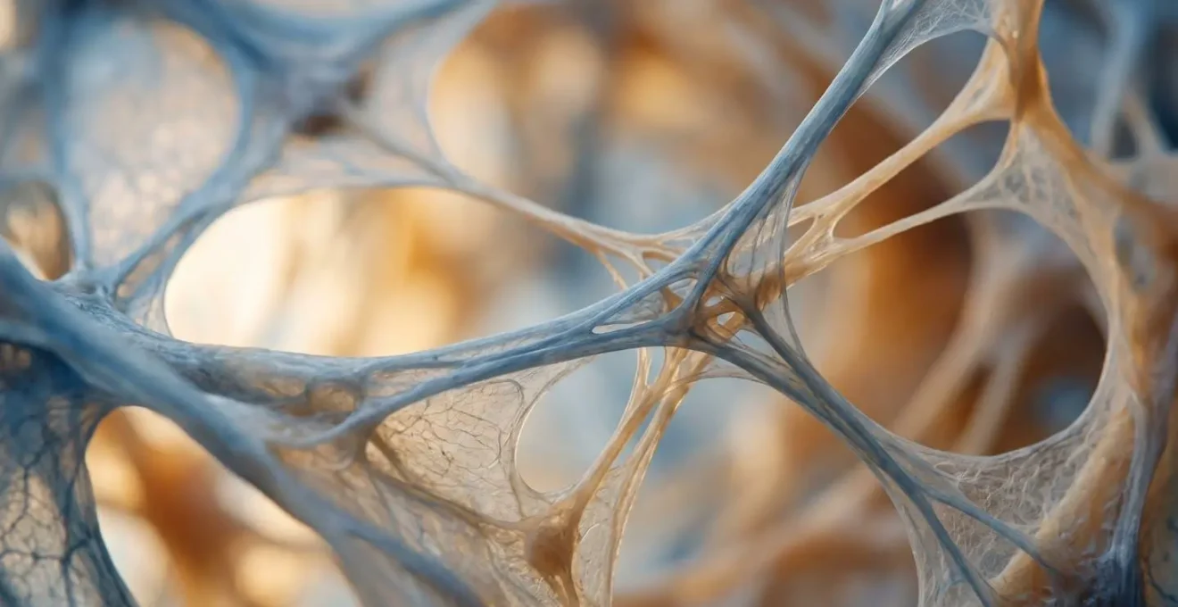 Close-up macro view of neural-inspired abstract patterns representing brain plasticity and therapeutic synergy in depression treatment