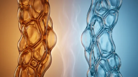 Visual representation of inflammation reduction through natural methods showing cellular health transformation