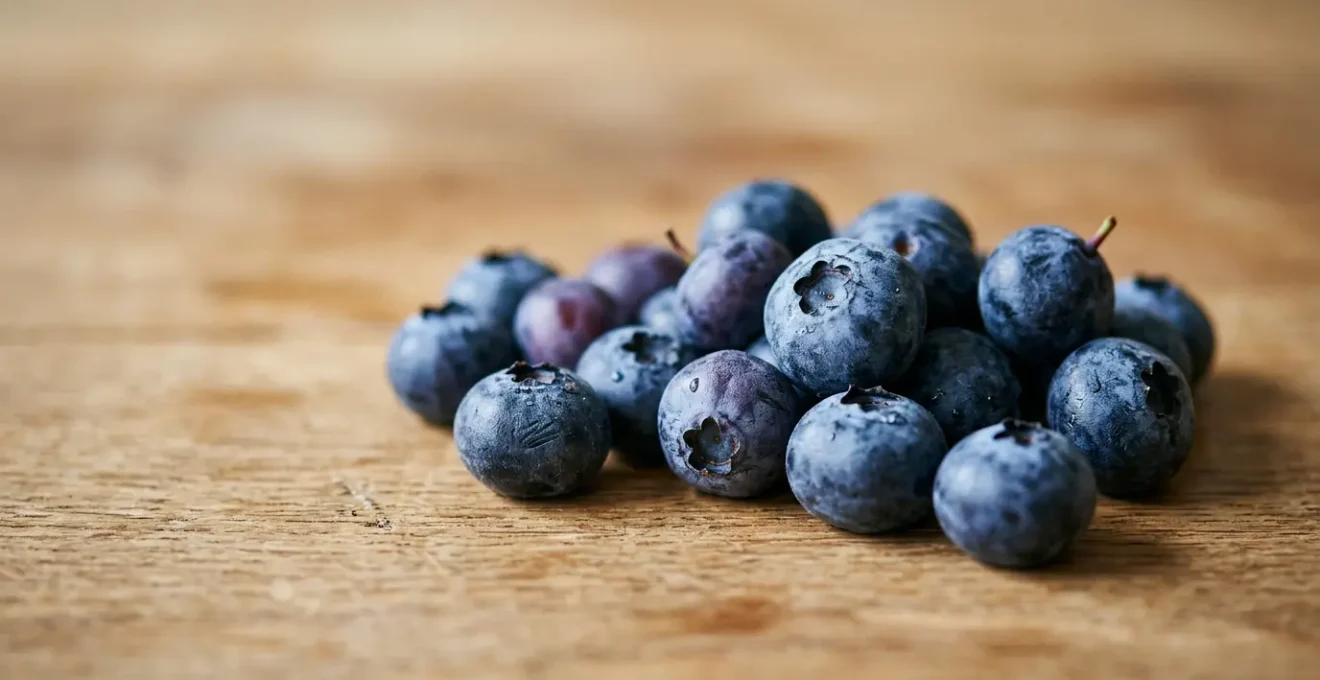 Close-up comparison highlighting the rich purple hues of wild blueberries against a clean natural background
