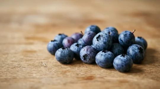 Close-up comparison highlighting the rich purple hues of wild blueberries against a clean natural background