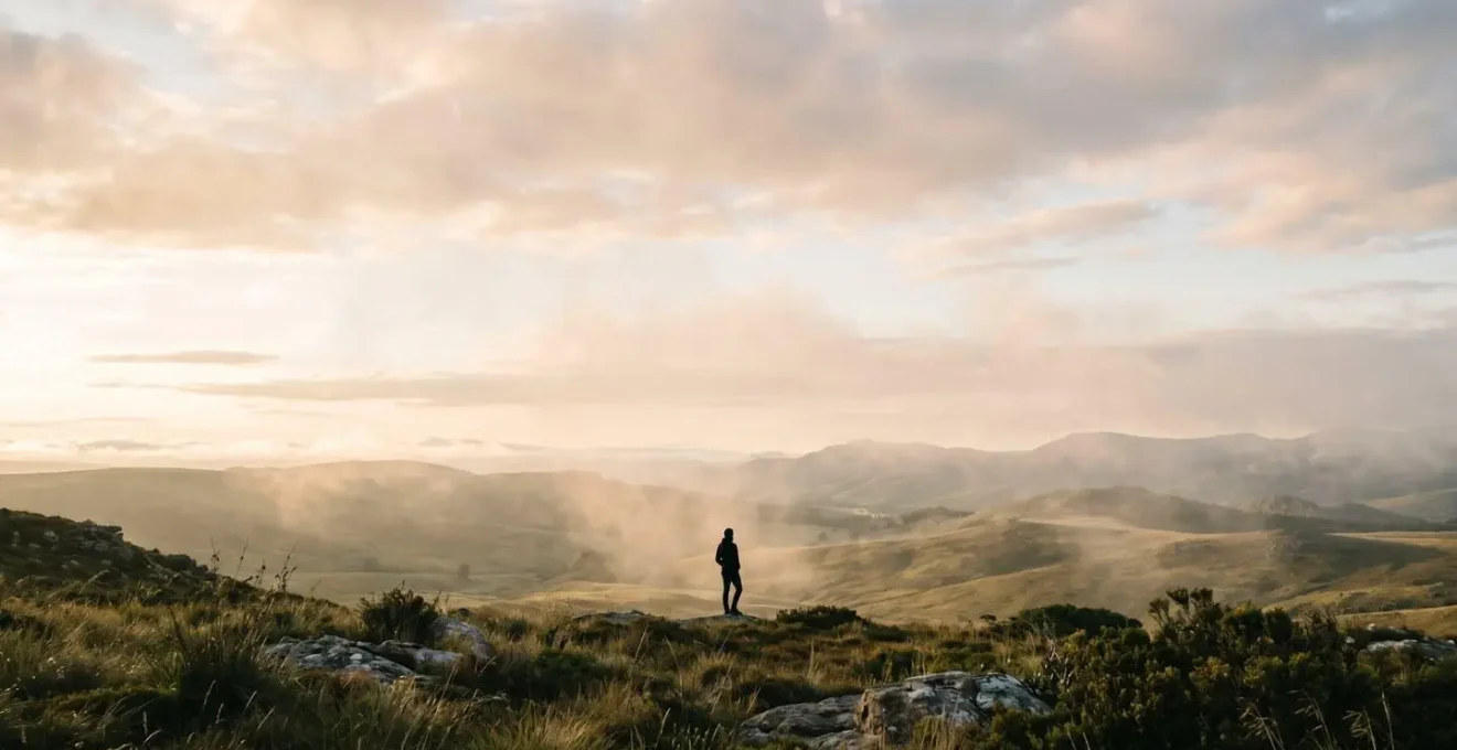Environmental minimalist scene suggesting breath and metabolic exchange with nature